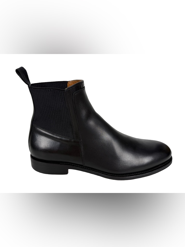 Aquatalia Mens 11 Boots Leather Ankle Chelsea Black Casual Made In Italy